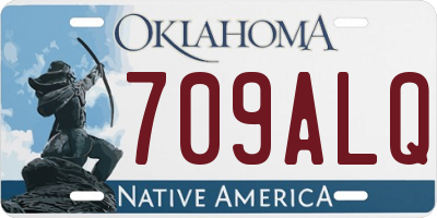 OK license plate 709ALQ