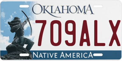 OK license plate 709ALX