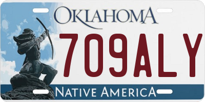OK license plate 709ALY