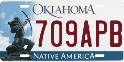 OK license plate 709APB