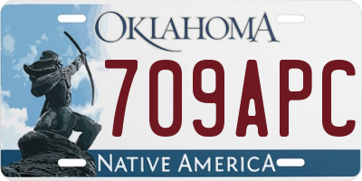 OK license plate 709APC