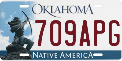 OK license plate 709APG