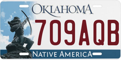 OK license plate 709AQB