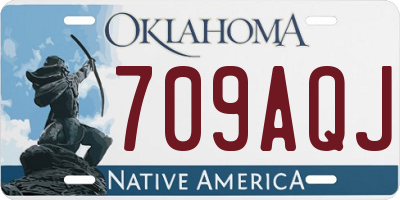OK license plate 709AQJ