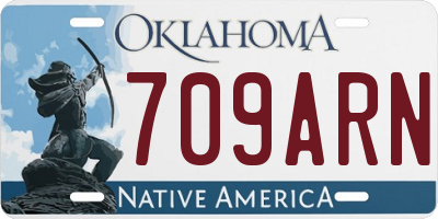 OK license plate 709ARN