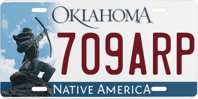 OK license plate 709ARP