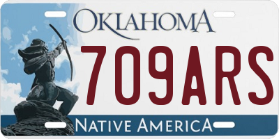OK license plate 709ARS