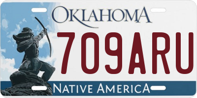 OK license plate 709ARU