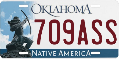 OK license plate 709ASS