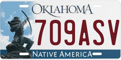 OK license plate 709ASV