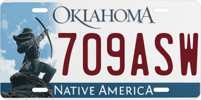 OK license plate 709ASW