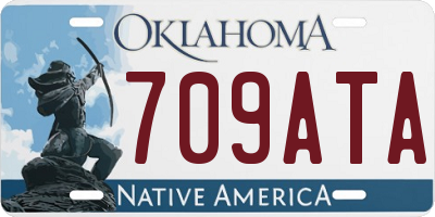 OK license plate 709ATA