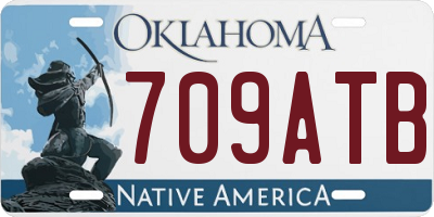 OK license plate 709ATB