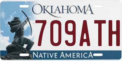 OK license plate 709ATH