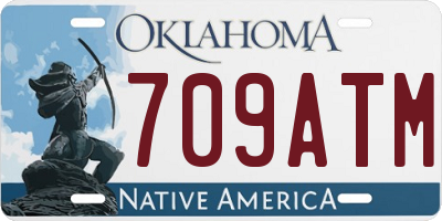 OK license plate 709ATM