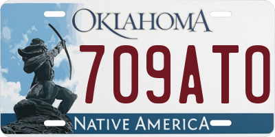 OK license plate 709ATO