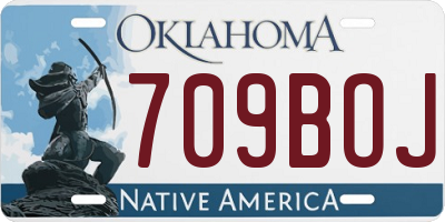 OK license plate 709BOJ