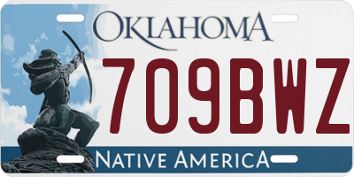 OK license plate 709BWZ