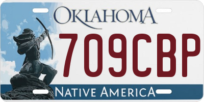 OK license plate 709CBP