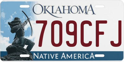 OK license plate 709CFJ