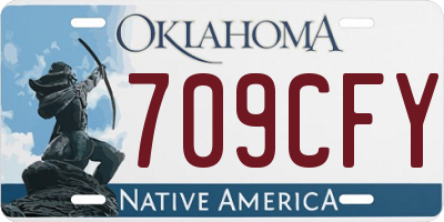 OK license plate 709CFY