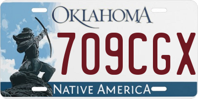 OK license plate 709CGX