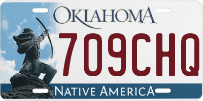 OK license plate 709CHQ