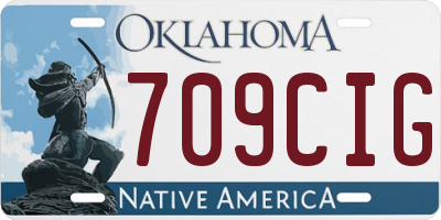 OK license plate 709CIG