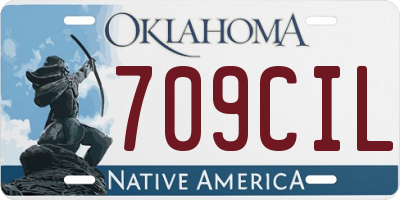 OK license plate 709CIL