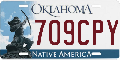 OK license plate 709CPY