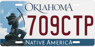 OK license plate 709CTP