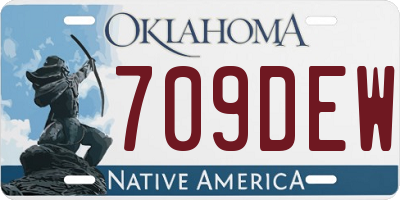 OK license plate 709DEW