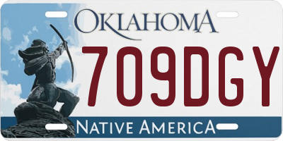 OK license plate 709DGY