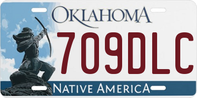 OK license plate 709DLC