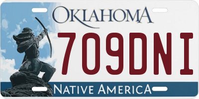 OK license plate 709DNI