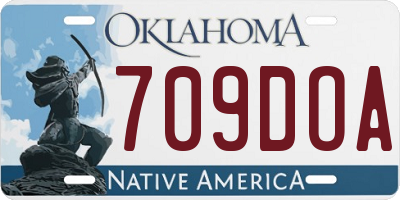 OK license plate 709DOA