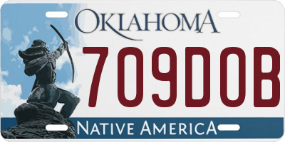 OK license plate 709DOB