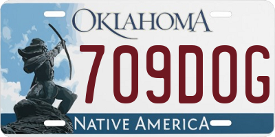 OK license plate 709DOG