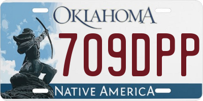 OK license plate 709DPP