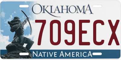 OK license plate 709ECX