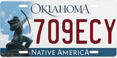 OK license plate 709ECY