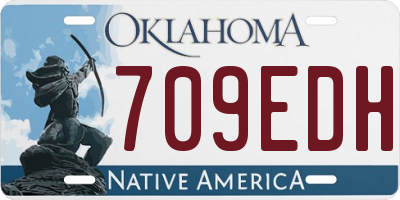 OK license plate 709EDH
