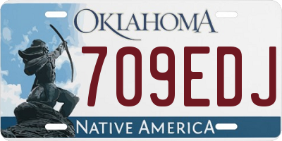 OK license plate 709EDJ