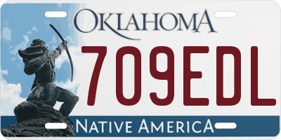 OK license plate 709EDL