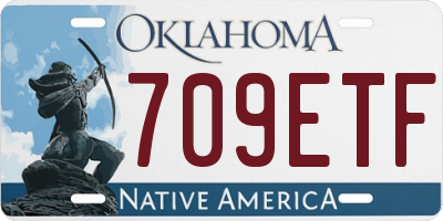 OK license plate 709ETF