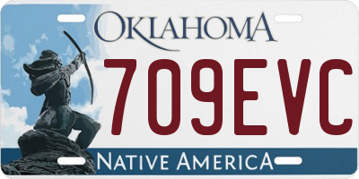 OK license plate 709EVC