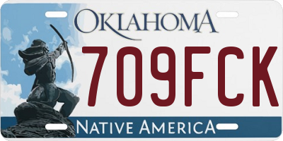 OK license plate 709FCK