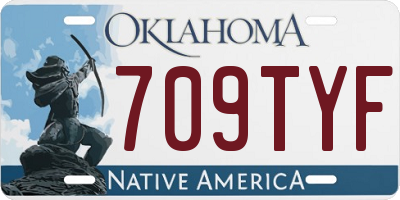 OK license plate 709TYF