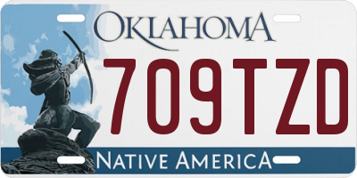 OK license plate 709TZD