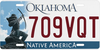 OK license plate 709VQT